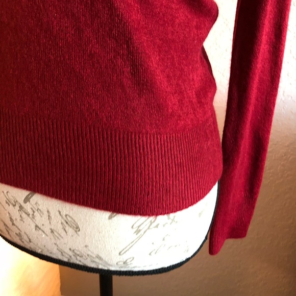 4[Carol Rose] Red petite draped turtleneck - Picture 5 of 7